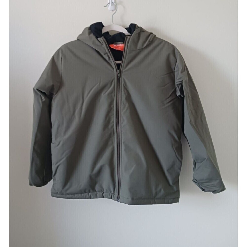 Operation Warm Boys Hooded‎ Jacket Puffer Fleece Lined Charcoal Size 14/16 NWOT